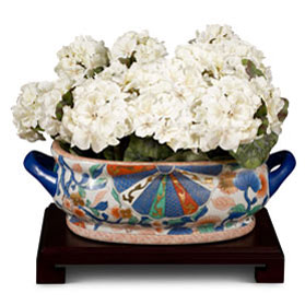 Japanese Imari Motif Chinese Porcelain Footbath Planter